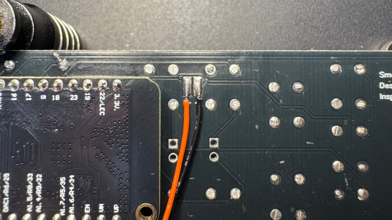 Soldered battery connector to PCB