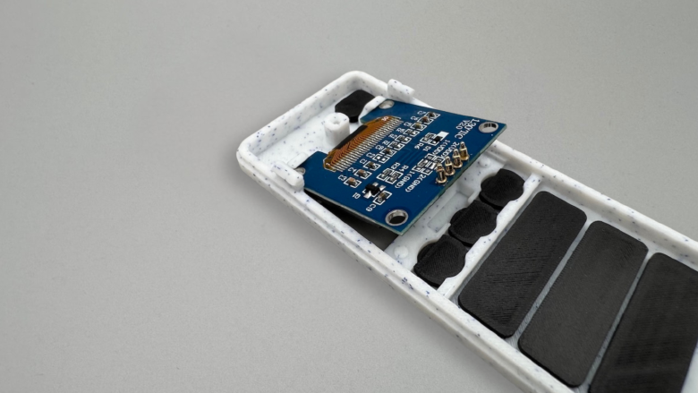 Aligning display step 1 - place at angle