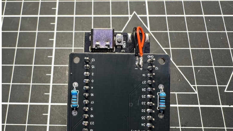 Soldered resistors to PCB