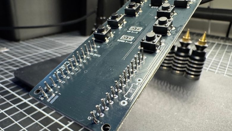 Soldering header pins to PCB