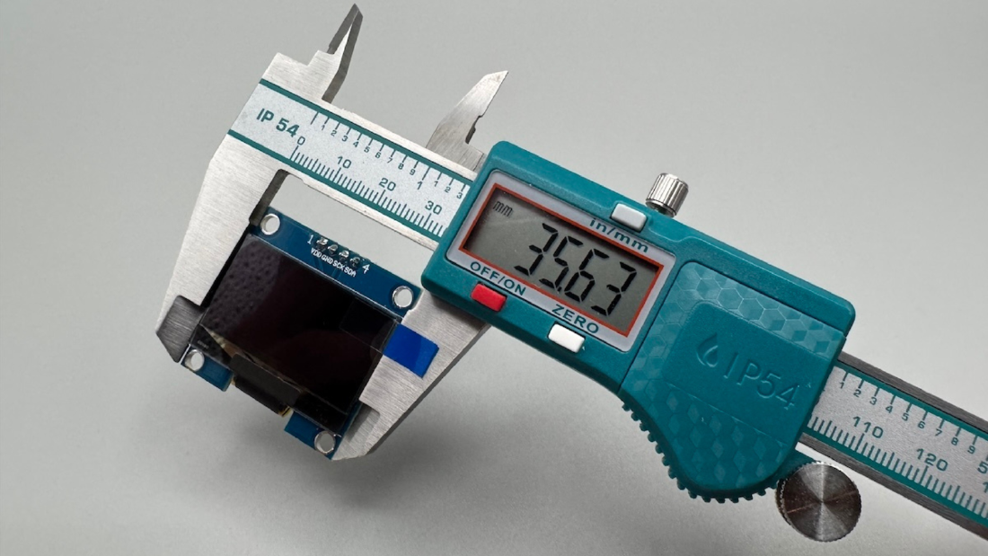 Measuring the OLED display for enclosure fit