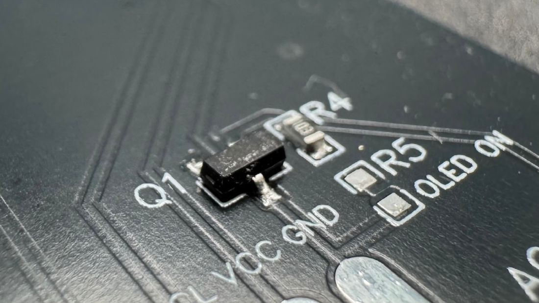 MOSFET power control wiring for the OLED
